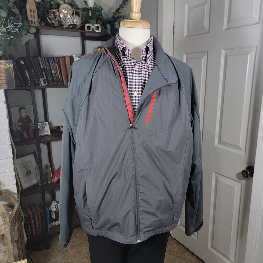 Ralph Lauren RLX Men's Zip Up Jacket‎ Gray Polyester Size XL RN41381